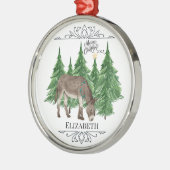 Ornement En Métal Personalized Donkey Christmas Ornament Keepsake (Gauche)
