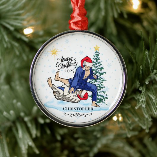 Ornement En Métal Personalized Jiu Jitsu Christmas Ornament Keepsake (Arbre)