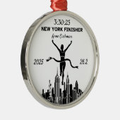 Ornement En Métal Personalized New York Marathon Finisher Gift (Droite)
