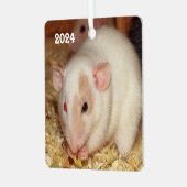 Ornement En Métal Personalized Odd Eye Beige Dumbo Fancy Pet Rat (Avant gauche)