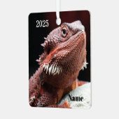 Ornement En Métal Personalized Red Bearded Dragon Lizard (Avant gauche)