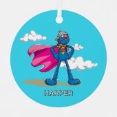 Ornement En Métal Personalized Super Grover | Custom Name & Photo (Recto)