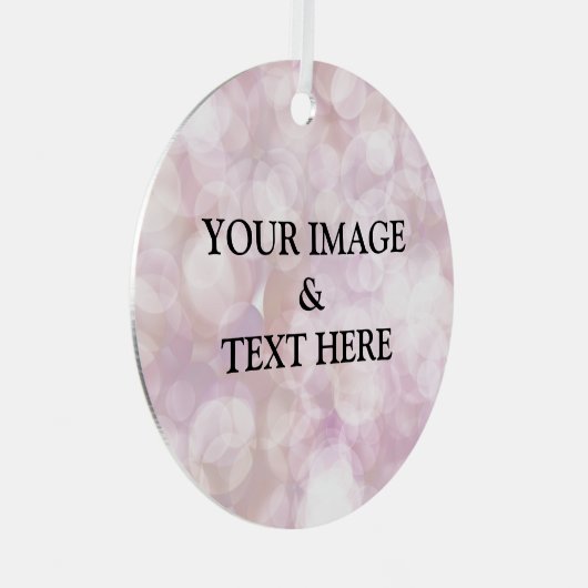 Ornement En Métal Personnalisé Personnalisé Votre Propre Photo & Tex (Avant droite)