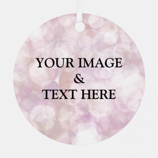 Ornement En Métal Personnalisé Personnalisé Votre Propre Photo & Tex (Verso)