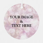 Ornement En Métal Personnalisé Personnalisé Votre Propre Photo & Tex (Recto)