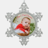 Ornement en métal personnalisé, Premier Noël perso (Devant)