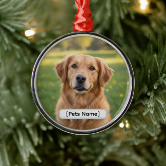 Ornement En Métal Pet Dog or Cat Custom Christmas Ornament 2025