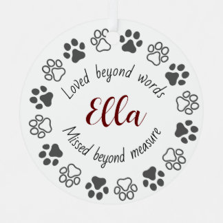 Ornement En Métal Pet Memorial Ceramic Circle Ornament