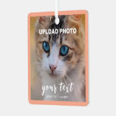 Ornement En Métal Pet Memorial Front And Back Double Sided Print (Avant gauche)