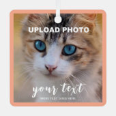 Ornement En Métal Pet Memorial Front And Back Double Sided Print (Recto)