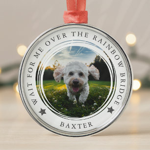 Ornement En Métal Pet Memorial Photo Rainbow Bridge