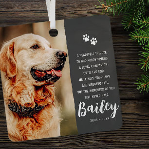 Ornement En Métal Pet Memorial souvenir poème de souvenir moderne si