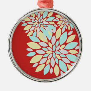 Ornement En Métal Pétales de fleurs de couleur pastel magique