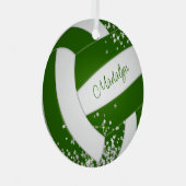 Ornement En Métal petite étoile argent vert filles volleball gardien (Avant droite)