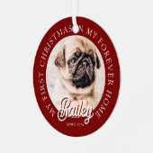 Ornement En Métal Pet's My First Christmas In Forever Home Modern (Avant gauche)