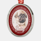 Ornement En Métal Pet's My First Christmas In Forever Home Modern (Gauche)