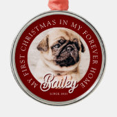 Ornement En Métal Pet's My First Christmas In Forever Home Modern (Devant)