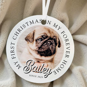 Ornement En Métal Pet's My First Christmas In Forever Home Modern