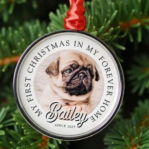 Ornement En Métal Pet's My First Christmas In Forever Home Modern