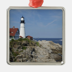 Ornement En Métal Phare de Portland Head, Cape Elizabeth, Maine,