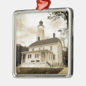 Ornement En Métal Phare de Sandy Hook (Gauche)