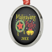 Ornement En Métal Philippines Noël philippin Maligayang Pasko (Gauche)