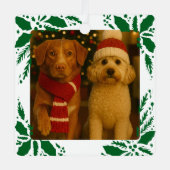 Ornement En Métal Photo and Custom Text Personalized Holly (Recto)