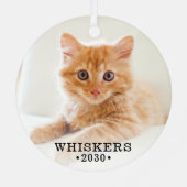 Ornement En Métal Photo Cat (Verso)