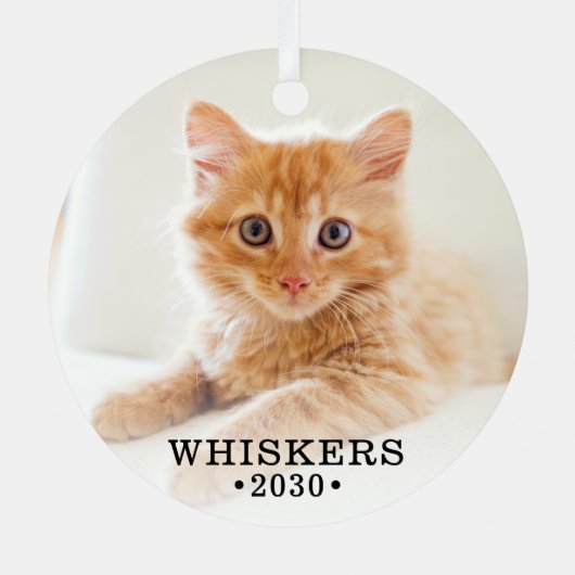 Ornement En Métal Photo Cat (Verso)