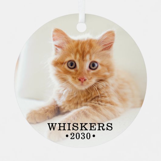 Ornement En Métal Photo Cat (Recto)