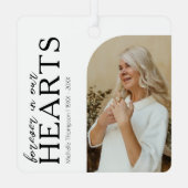 Ornement En Métal Photo commémorative pour toujours dans nos coeurs (Verso)