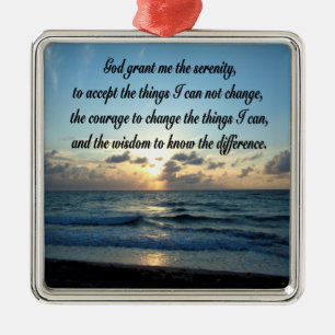 ORNEMENT EN MÉTAL PHOTO DE BEAUTIFUL SERENITY PRAYER OCEAN