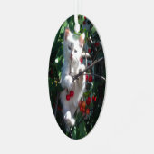 Ornement En Métal Photo de chat de famille Keepsaké (Avant gauche)