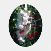 Ornement En Métal Photo de chat de famille Keepsaké (Verso)