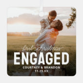 Ornement En Métal Photo de Keepsaké de Noël moderne (Recto)