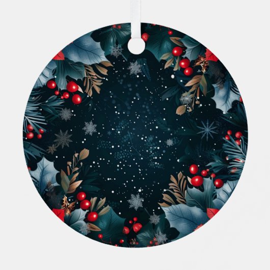 Ornement En Métal Photo de mon premier chien de Noël (Verso)