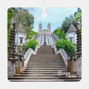 Ornement En Métal Photo du Sanctuaire Bom Jesus Braga, avec prière