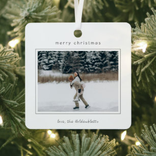 Ornement En Métal Photo frontière minimaliste Noël moderne