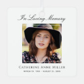 Ornement En Métal Photo Hommage commémoratif Souvenir (Recto)