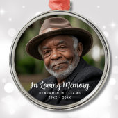 Ornement En Métal Photo Hommage commémoratif Souvenir