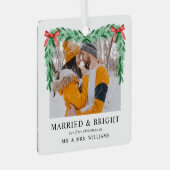 Ornement En Métal Photo moderne Mariée & Noel brillant Nouveau (Avant droite)