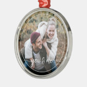 Ornement En Métal Photo personnalisée Texte de la citation simple d' (Gauche)