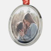 Ornement En Métal Photo personnalisée Texte de la citation simple d' (Gauche)