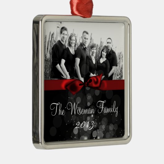 Ornement En Métal Photographie personnalisée de Noël (Droite)