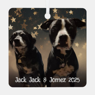 Ornement En Métal Photos de chien mignons Noël personnalisé