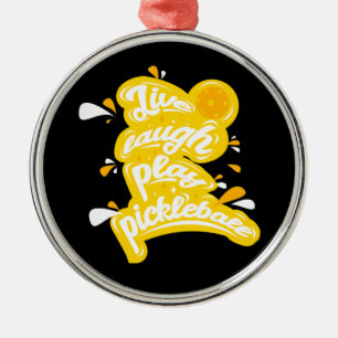 Ornement En Métal Pickleball - Vive Rire Jouer Pickleball