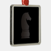 Ornement En Métal Pièce d'échecs de chevalier noir (Droite)