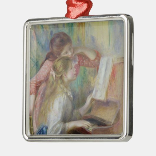 Ornement En Métal Pierre jeunes filles de Renoir un | au piano (Gauche)