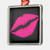 Ornement En Métal Pink lipstick baiser pop art (Gauche)