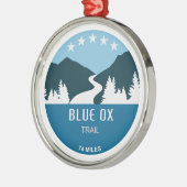 Ornement En Métal Piste Blue Ox (Gauche)